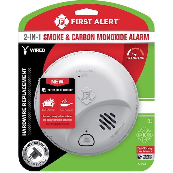 First Alert First Alert Hard-Wired w/Battery Back-Up Ionization Smoke and Carbon Monoxide Detector 1 each 1046869 - main